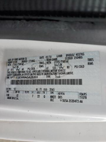 Photo 10 from auction – 2010 FORD ECONOLINE with VIN 1FTNE2EW6ADA28203