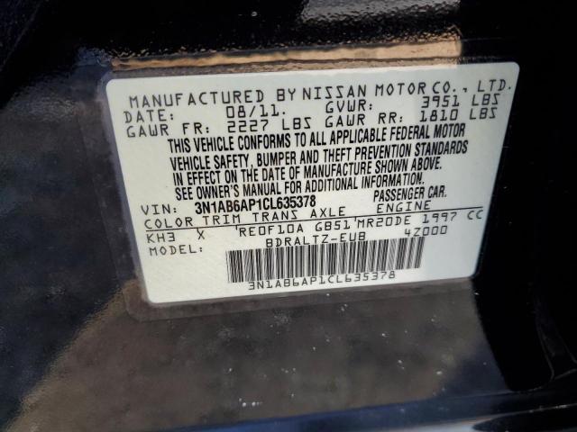 Photo 10 from auction – 2012 NISSAN SENTRA 2.0 with VIN 3N1AB6AP1CL635378