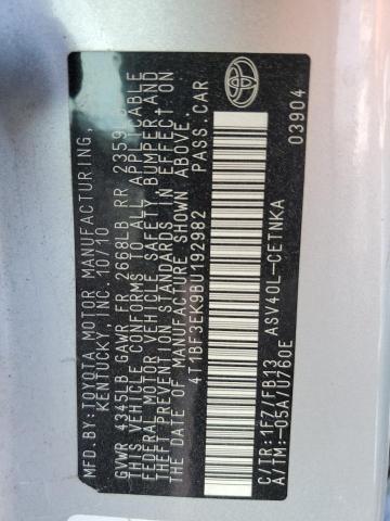 Photo 10 from auction – 2011 TOYOTA CAMRY BASE with VIN 4T1BF3EK9BU192982