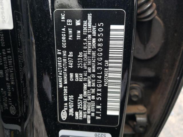 Zdjęcie 10 z aukcji – 2016 KIA OPTIMA EX z VIN 5XXGU4L3XGG089505