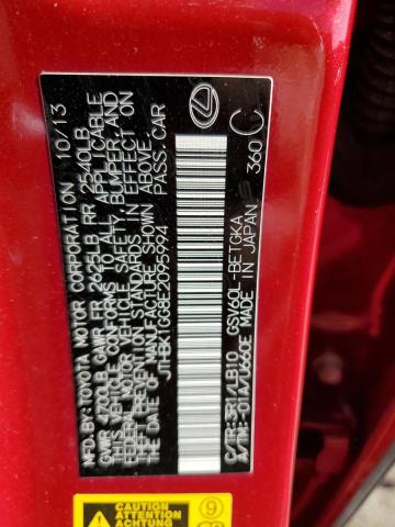 Photo 10 from auction – 2014 LEXUS ES 350 with VIN JTHBK1GG8E2095994