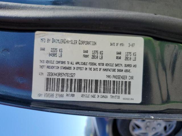 Photo 10 from auction – 2007 DODGE CHARGER SE with VIN 2B3KA43R97H761527
