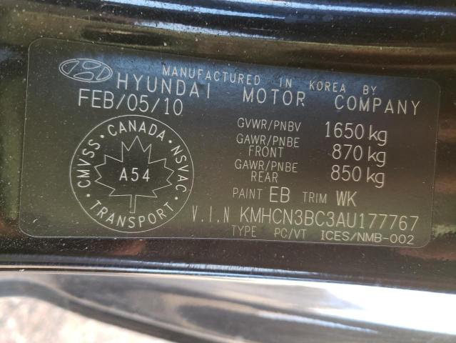 Photo 10 from auction – 2010 HYUNDAI ACCENT SE with VIN KMHCN3BC3AU177767