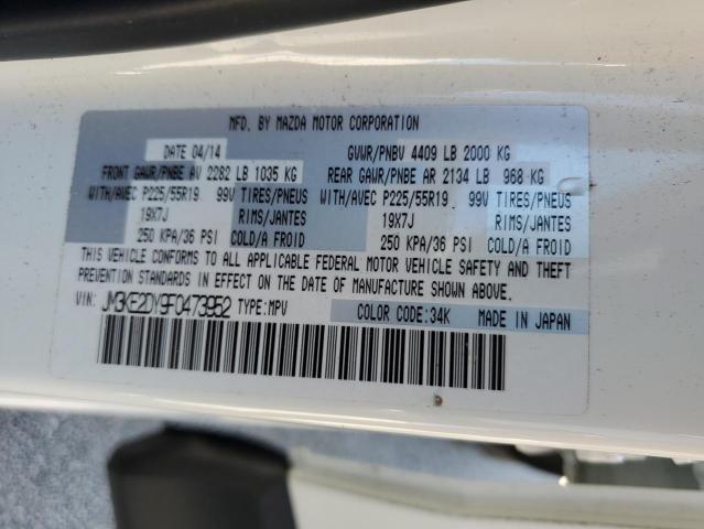 Photo 10 from auction – 2015 MAZDA CX-5 GT with VIN JM3KE2DY9F0473952