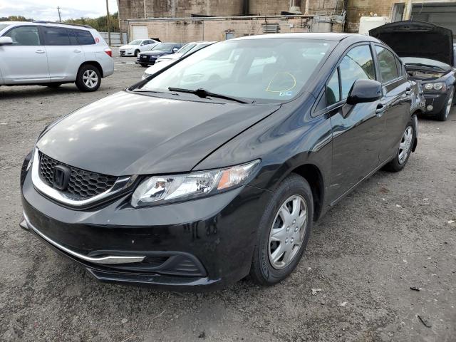 Photo 2 from auction – 2013 HONDA CIVIC LX with VIN 2HGFB2F50DH572983