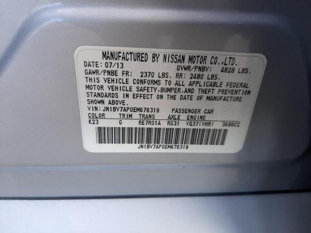 Photo 10 from auction – 2014 INFINITI Q50 BASE with VIN JN1BV7AP0EM676319