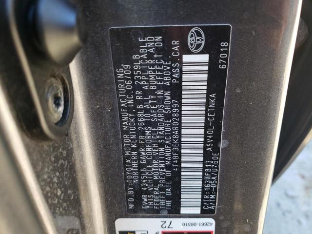 Photo 10 from auction – 2010 TOYOTA CAMRY BASE with VIN 4T4BF3EK8AR028997