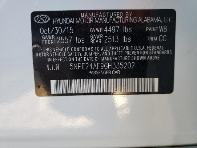 Photo 10 from auction – 2016 HYUNDAI SONATA with VIN 5NPE24AF9GH335202