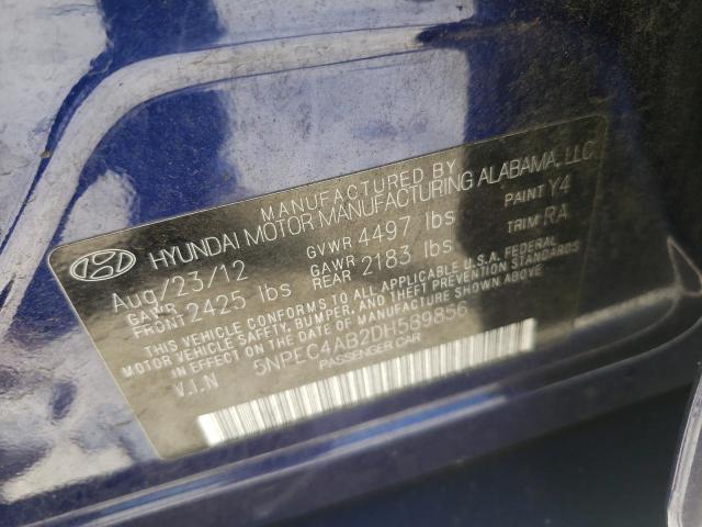Photo 10 from auction – 2013 HYUNDAI SONATA SE with VIN 5NPEC4AB2DH589856