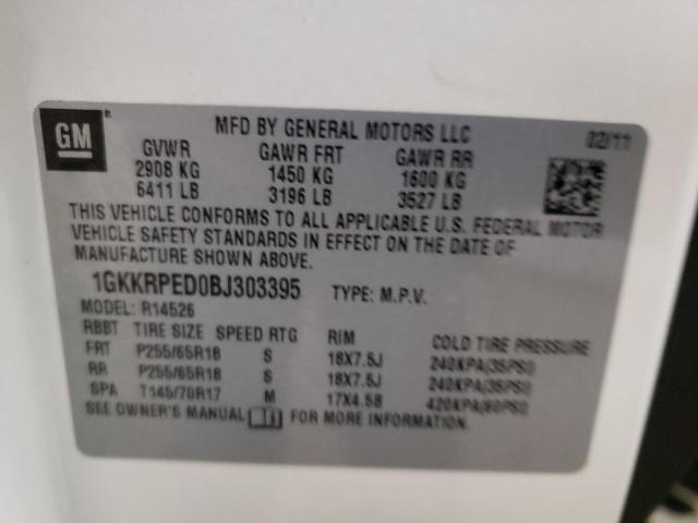 Photo 10 from auction – 2011 GMC ACADIA SLE with VIN 1GKKRPED0BJ303395