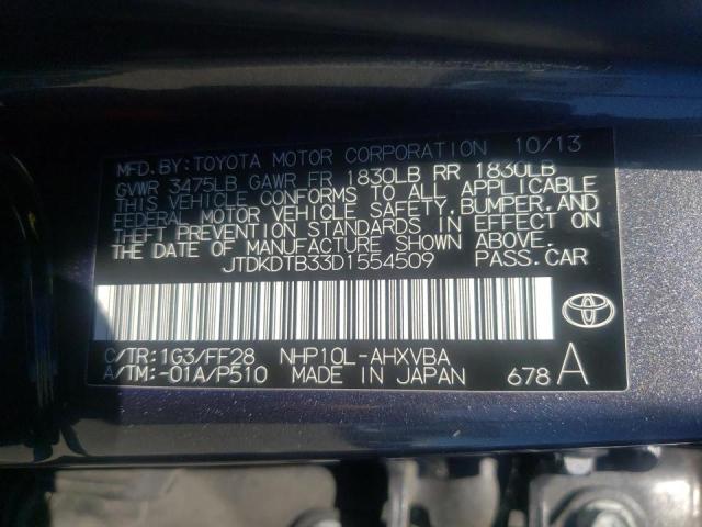 Photo 10 from auction – 2013 TOYOTA PRIUS C with VIN JTDKDTB33D1554509