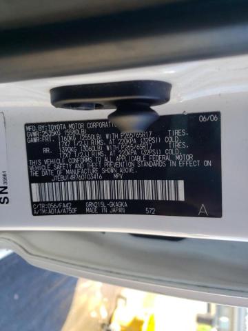 Photo 10 from auction – 2006 TOYOTA 4RUNNER SR with VIN JTEBU14R760103416