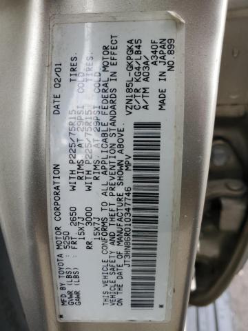 Photo 10 from auction – 2001 TOYOTA 4RUNNER SR with VIN JT3HN86R010347746