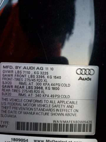 Photo 10 from auction – 2011 AUDI Q7 PRESTIG with VIN WA1VMAFEXBD005425
