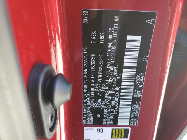 Photo 10 from auction – 2022 LEXUS RX 350 BAS with VIN 2T2AZMAA4NC239505