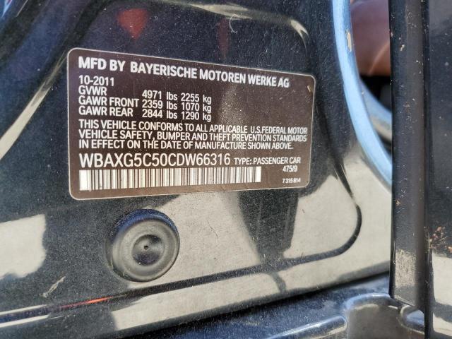 Photo 10 from auction – 2012 BMW 528 I with VIN WBAXG5C50CDW66316