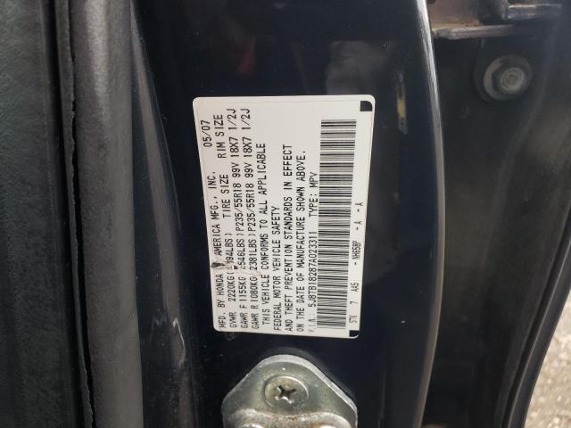 Photo 10 from auction – 2007 ACURA RDX with VIN 5J8TB18287A023311