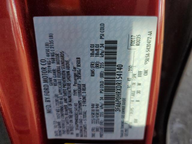 Photo 10 from auction – 2013 FORD FUSION SE with VIN 3FA6P0HRXDR154140