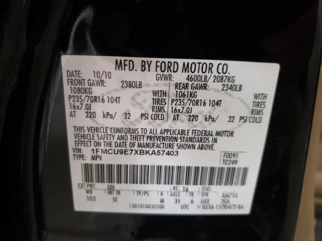 Фото 10 с аукциона – 2011 FORD ESCAPE LIM с VIN 1FMCU9E7XBKA57403