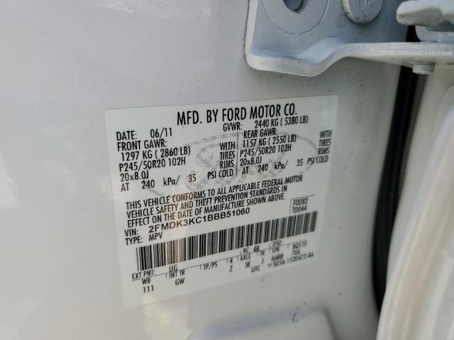 Photo 10 from auction – 2011 FORD EDGE LIMIT with VIN 2FMDK3KC1BBB51060