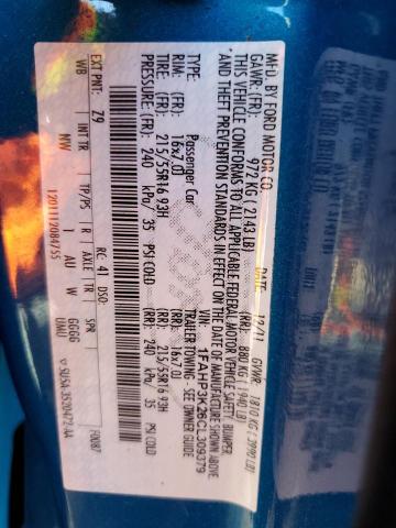 Photo 10 from auction – 2012 FORD FOCUS SE with VIN 1FAHP3K26CL309379
