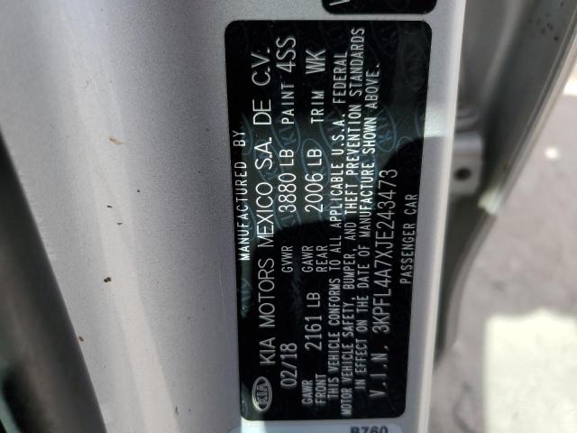 Photo 10 from auction – 2018 KIA FORTE LX with VIN 3KPFL4A7XJE243473
