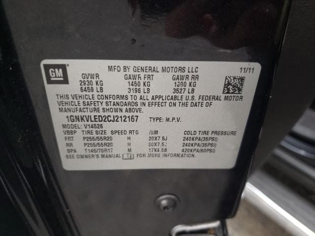 Photo 10 from auction – 2012 CHEVROLET TRAVERSE L with VIN 1GNKVLED2CJ212167