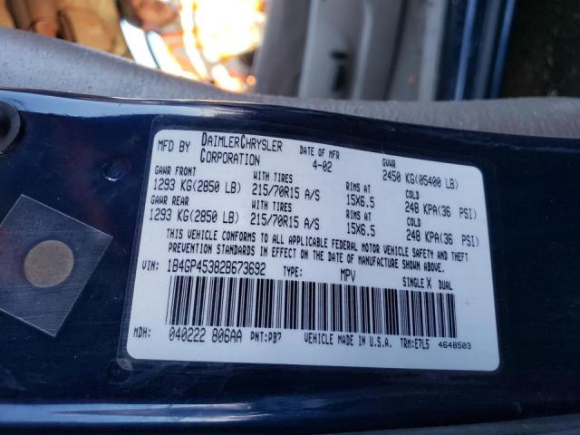 Photo 10 from auction – 2002 DODGE CARAVAN SP with VIN 1B4GP45382B673692