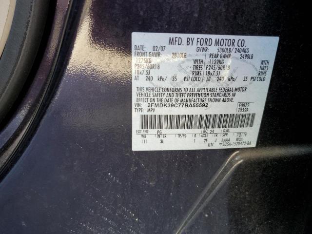 Photo 10 from auction – 2007 FORD EDGE SEL P with VIN 2FMDK39C77BA55592