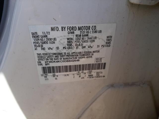Photo 10 from auction – 2013 FORD EDGE LIMIT with VIN 2FMDK4KC0DBB42648