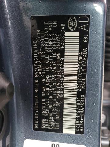Photo 10 from auction – 2019 TOYOTA COROLLA L with VIN 2T1BURHE5KC200219