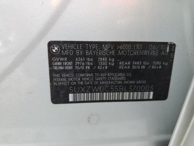 Photo 10 from auction – 2011 BMW X5 XDRIVE3 with VIN 5UXZW0C55BL370003