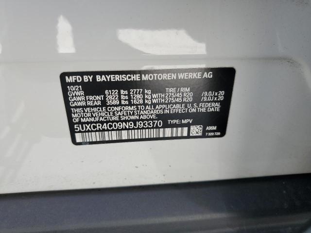 Photo 10 from auction – 2022 BMW X5 SDRIVE with VIN 5UXCR4C09N9J93370