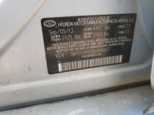 Photo 10 from auction – 2013 HYUNDAI SONATA SE with VIN 5NPEC4AB3DH806802