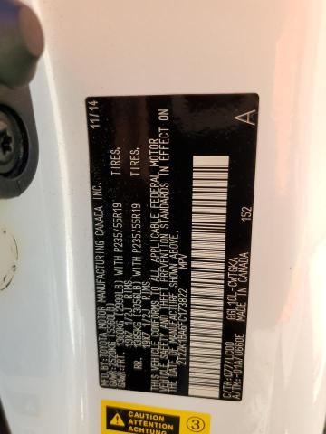 Photo 10 from auction – 2015 LEXUS RX 350 with VIN 2T2ZK1BA6FC173822