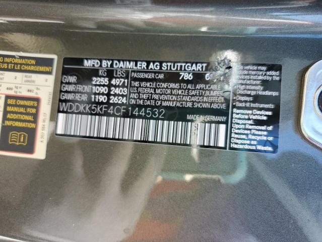 Photo 10 from auction – 2012 MERCEDES-BENZ E 350 with VIN WDDKK5KF4CF144532