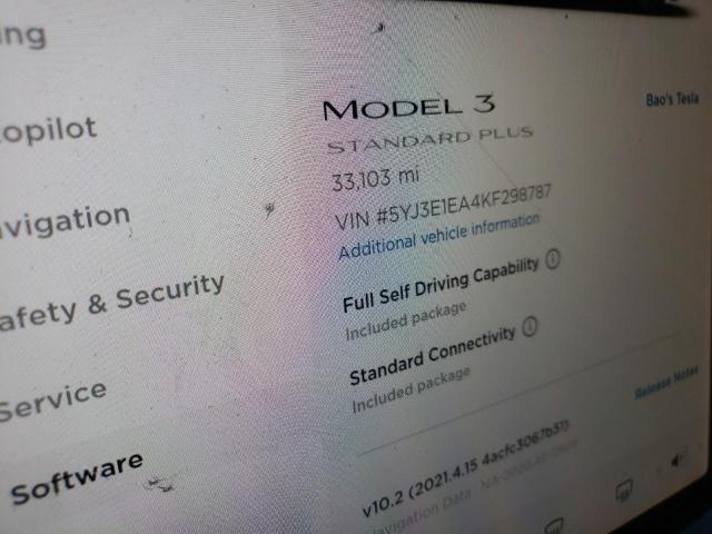 Photo 8 from auction – 2019 TESLA MODEL 3 with VIN 5YJ3E1EA4KF298787