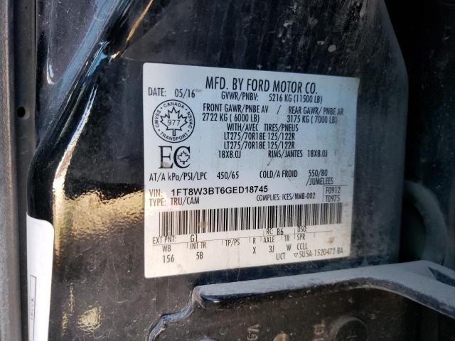 Photo 10 from auction – 2016 FORD F350 SUPER with VIN 1FT8W3BT6GED18745
