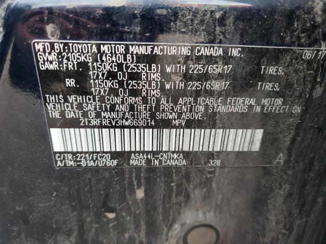 Photo 10 from auction – 2017 TOYOTA RAV4 XLE with VIN 2T3RFREV3HW669014