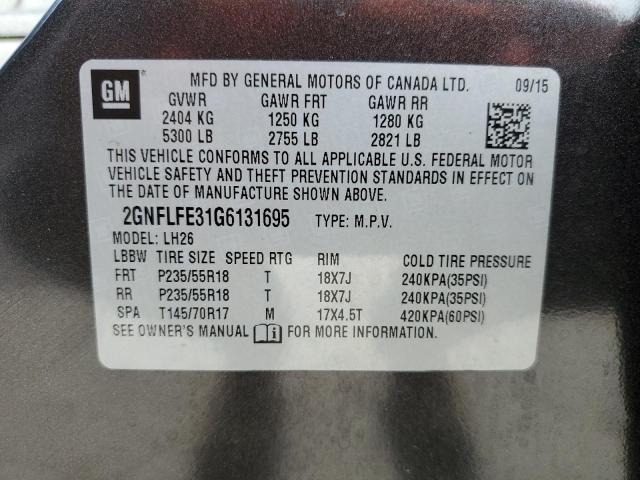 Фото 10 с аукциона – 2016 CHEVROLET EQUINOX LT с VIN 2GNFLFE31G6131695