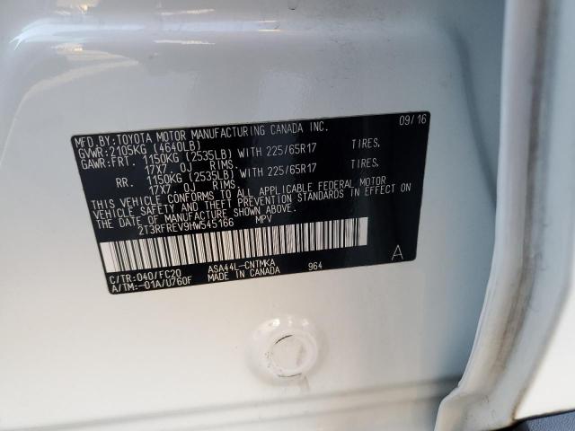 Photo 10 from auction – 2017 TOYOTA RAV4 XLE with VIN 2T3RFREV9HW545166