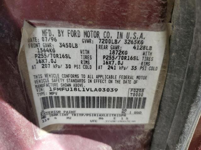 Photo 10 from auction – 1997 FORD EXPEDITION with VIN 1FMFU18L1VLA03039