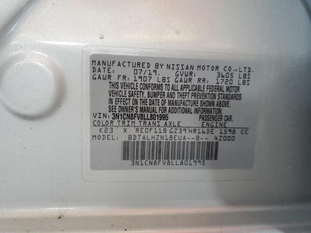 Photo 10 from auction – 2020 NISSAN VERSA SR with VIN 3N1CN8FV8LL801995