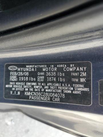 Photo 10 from auction – 2008 HYUNDAI ACCENT SE with VIN KMHCN36C28U084078
