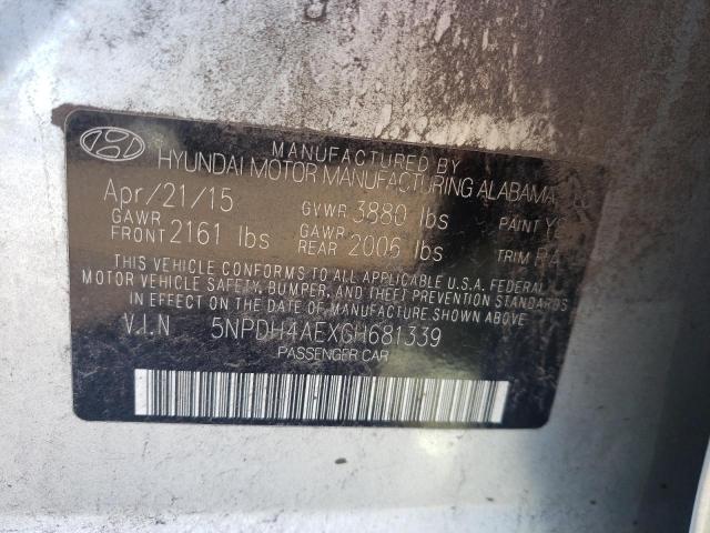 Photo 10 from auction – 2016 HYUNDAI ELANTRA SE with VIN 5NPDH4AEXGH681339