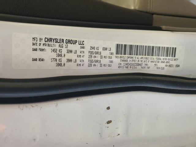Photo 10 from auction – 2013 DODGE DURANGO CR with VIN 1C4RDHDGXDC539487