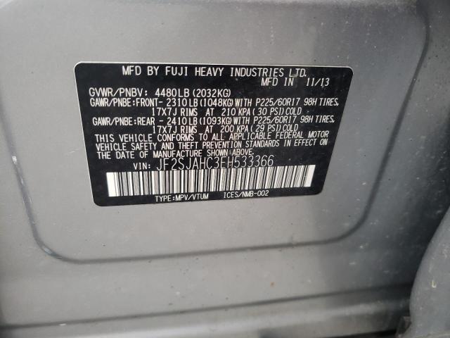 Photo 10 from auction – 2014 SUBARU FORESTER 2 with VIN JF2SJAHC3EH533366