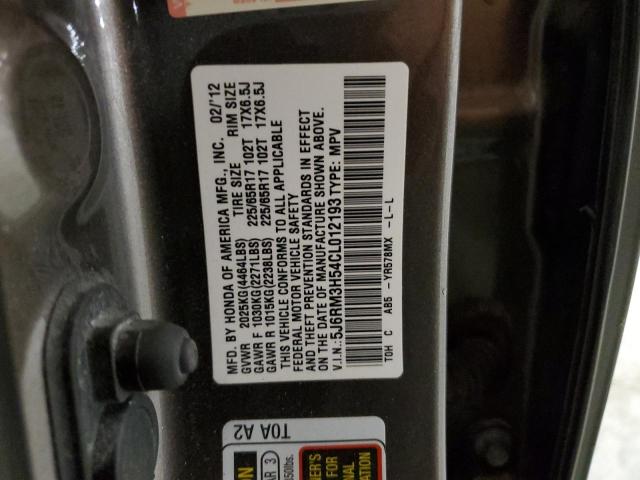 Photo 10 from auction – 2012 HONDA CR-V EX with VIN 5J6RM3H54CL012193