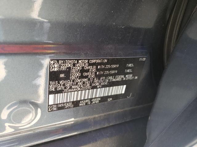 Photo 10 from auction – 2021 TOYOTA VENZA with VIN JTEAAAAH3MJ023392