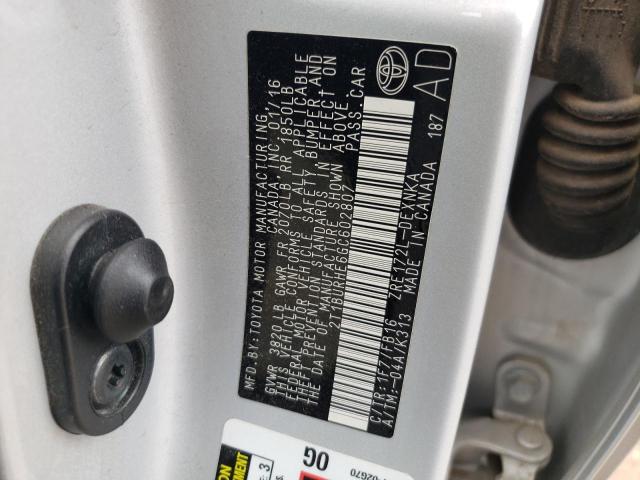 Photo 10 from auction – 2016 TOYOTA COROLLA L with VIN 2T1BURHE6GC602807